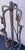 Hollywood Props House Pewter-Finish Fireplace Tool Set With Gilt Sunburst Accents For Sale - Image 4 of 5