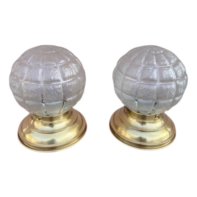 Art Nouveau Ceiling Lights, Set of 2 For Sale