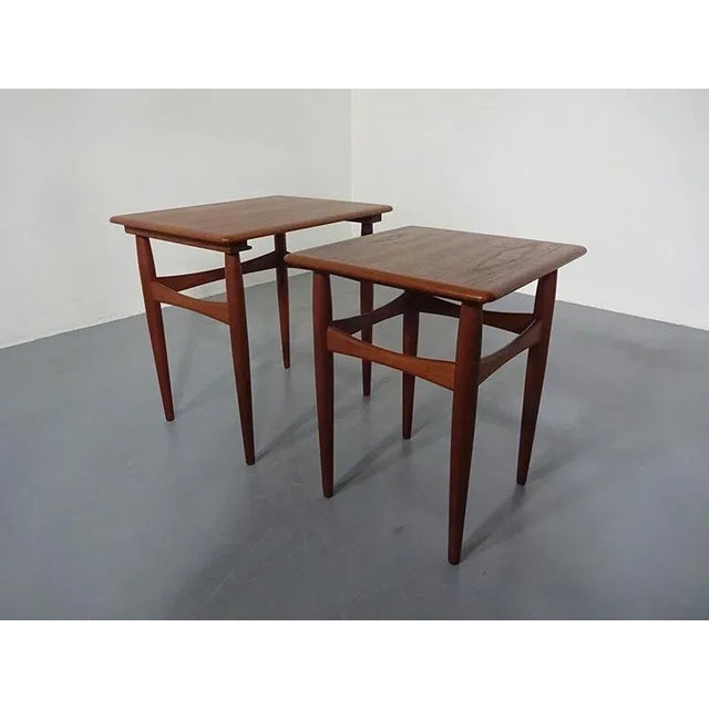Brown Danish Teak Nesting Tables, 1960s, Set of 2 For Sale - Image 8 of 18