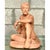 This vintage Boho figural sculpture beautifully captures the essence of relaxed contemplation with its lifelike portrayal...