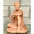 This vintage Boho figural sculpture beautifully captures the essence of relaxed contemplation with its lifelike portrayal...