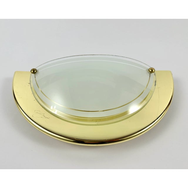 Vintage Wall Lamp in Brass & Glass from Massive, Belgium, 1970s For Sale - Image 6 of 11