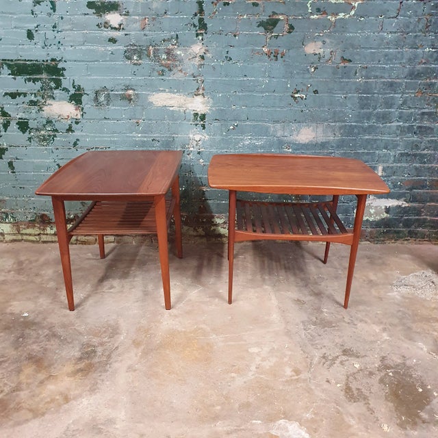 Wood 1950s Tove & Edvard Kindt-Larsen forn France & Son Side Tables - a Pair For Sale - Image 7 of 7