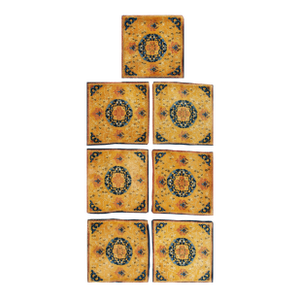 Fabulous Blue Design With a Walnut Contrast Antique Chinese Ningxia Rugs