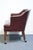 Hickory Leather Co. Burgundy Leather Upholstered Wheeled Club Game Chair For Sale In Kansas City - Image 6 of 10