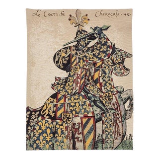 Duke of Charolois Loom Woven Tapestry - 95 X 70 Cm (3'1" X 2'5") - Requires Rod Size 2 For Sale