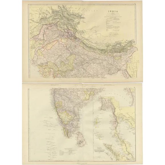 The British Rajs India by Blackie and Son, 1882, Set of 2 For Sale
