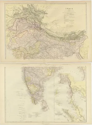 The British Rajs India by Blackie and Son, 1882, Set of 2