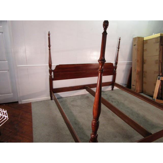 Item 87953: Pennsylvania House solid cherry king size poster bed. Age: 1960's. Details: Comes with siderails and center...