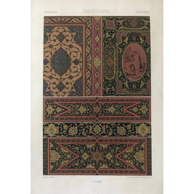 1870 French Decorator Pochoirs, Renaissance, Auguste Racinet (Set of 3) For Sale - Image 9 of 10