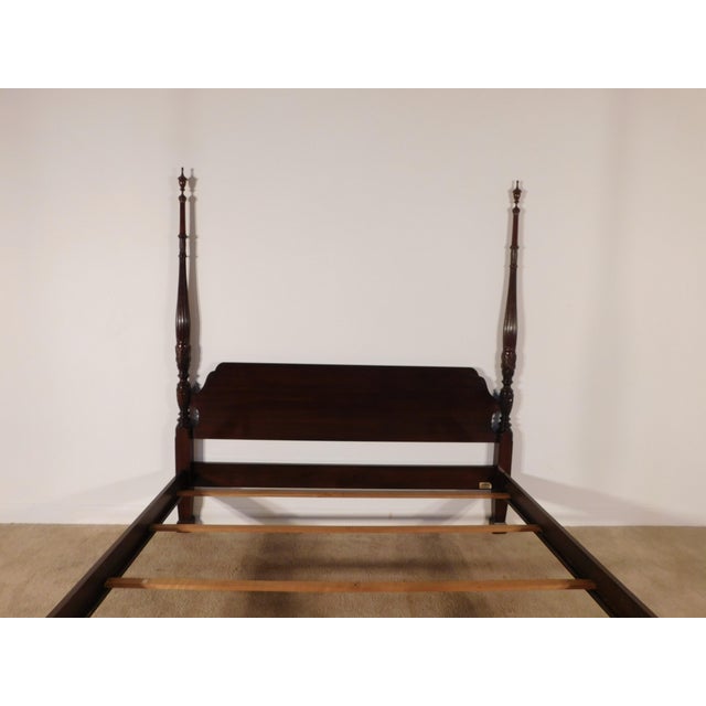 Ethan Allen Ethan Allen Georgian Court King Kingsize Dark Cherry #225 Finish Poster Bed#1 For Sale - Image 4 of 17