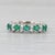 Green 0.54ctw Emerald Diamond Ring 14k White Gold Size 5.5 Stackable For Sale - Image 8 of 8