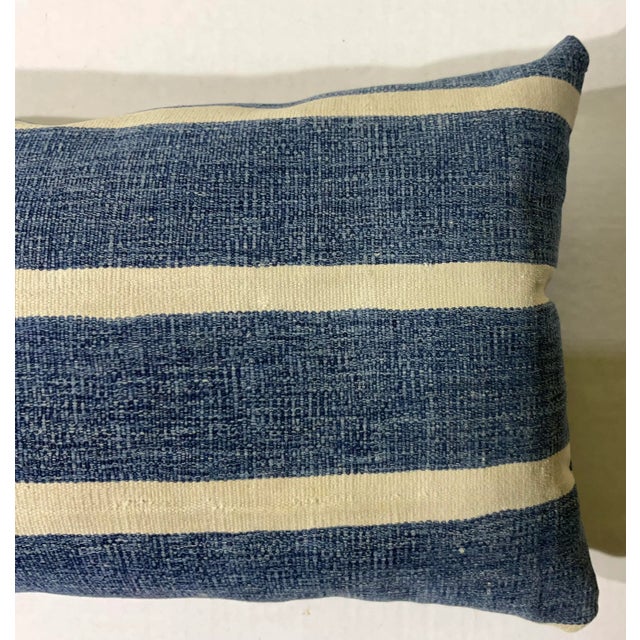 1900 - 1909 Single Flat Weave Antique Textile Pillow For Sale - Image 5 of 10
