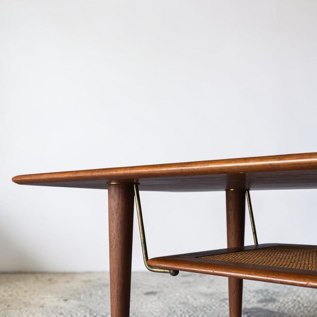 Peter Hvidt and Orla Mølgaard Nielsen for France and Son Danish Teak and Cane Coffee Table For Sale - Image 9 of 13
