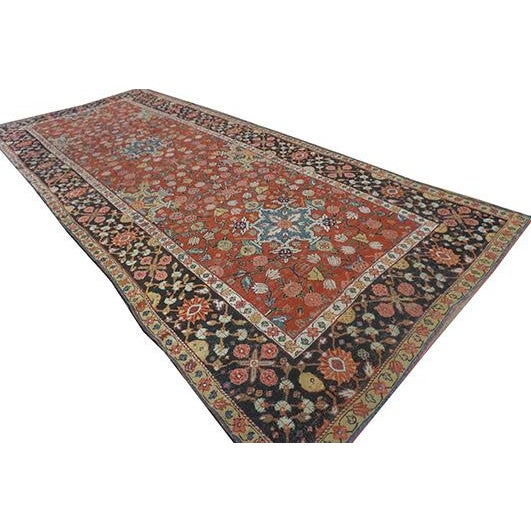 Late 19th-century Northwest Persian runner 6' 3"x 15' 2" The carpet features a repeating "all-over" geometric design...