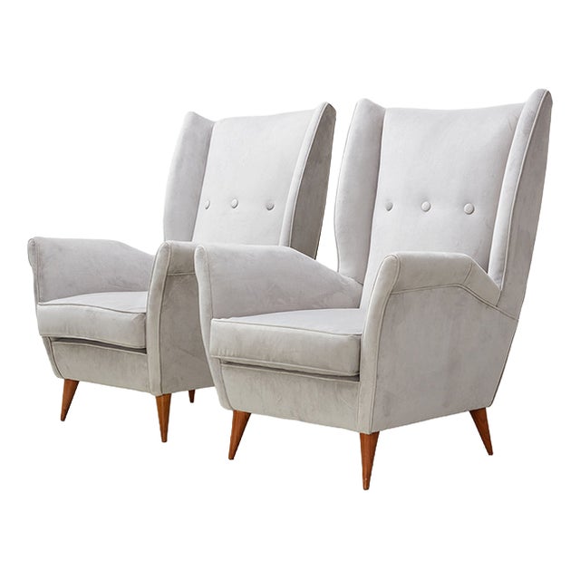 Italian Lounge Chairs attributed to Gio Ponti for ISA Bergamo, 1950s, Set of 2 For Sale