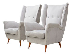 Italian Lounge Chairs attributed to Gio Ponti for ISA Bergamo, 1950s, Set of 2