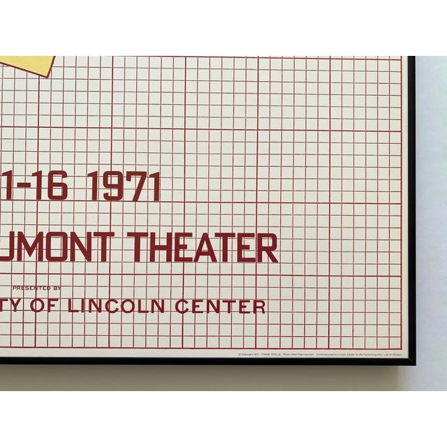 Frank Stella Vintage 1971 Mid Century Modernist Lithograph Print Framed Extra Large " 9th New York Film Festival " Poster For Sale - Image 17 of 18