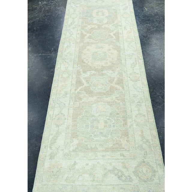 Turkish Oushak Rug 2'2" x 6' #19484 For Sale In Houston - Image 6 of 8