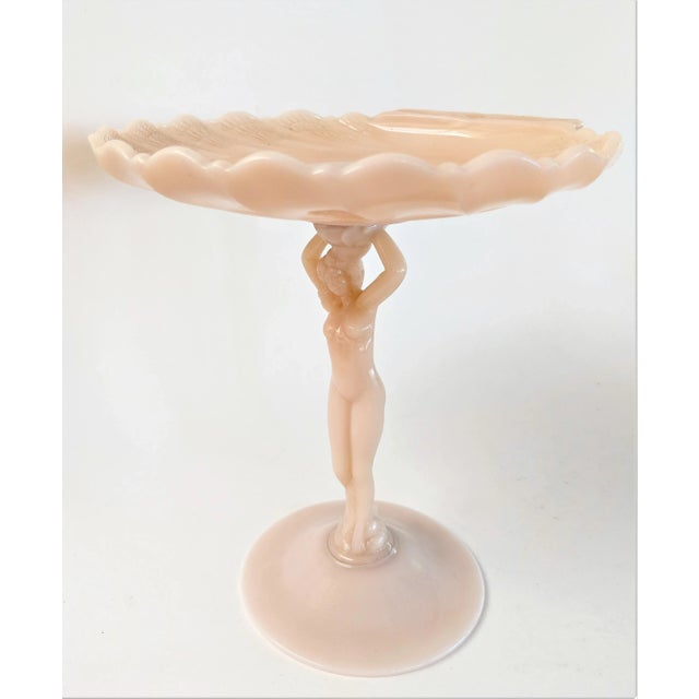 1940s Vintage Art Deco Nude Compote For Sale - Image 13 of 13
