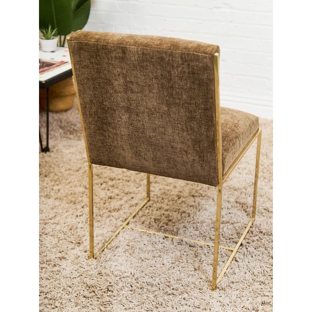 Styled After Milo Baughman Vintage Dining Chairs in Cocoa Brown Set of Six For Sale - Image 11 of 12