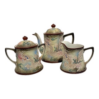 1920's Morriage Dragonware Tea Set by Hotta Yu Shoten and Co.- 3 Pieces For Sale