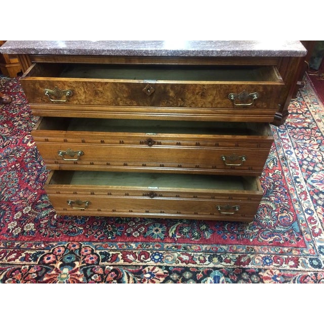 Antique Dresser, Marble Top Dresser With Mirror, Victorian Furniture For Sale - Image 6 of 10