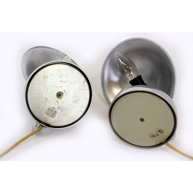 Bauhaus Style Chrome Bedside Table Lamps from Napako, Former Czechoslovakia, 1930s, Set of 2 For Sale - Image 16 of 18