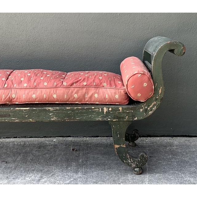 Shabby Chic Vintage 18th Century Israel Cope Scroll Settee For Sale - Image 3 of 15