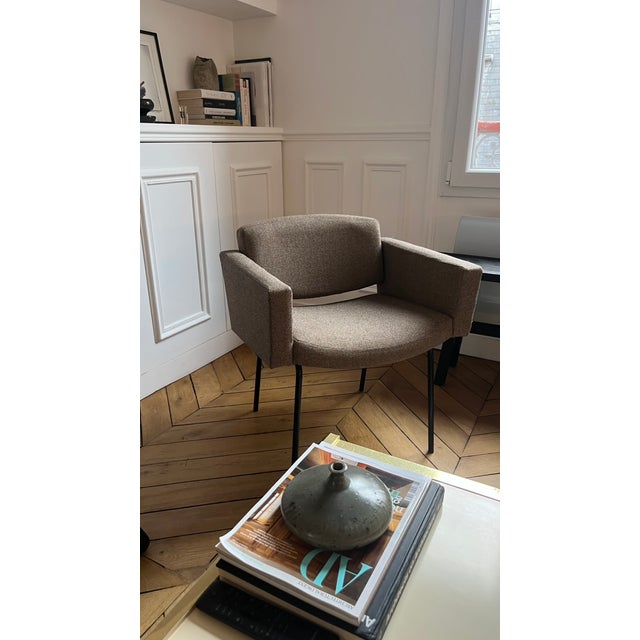 Vintage Armchair by Pierre Guariche for Meurop, 1980s, in Flawless conditions. Designed 1980 to 1989 This piece has an...