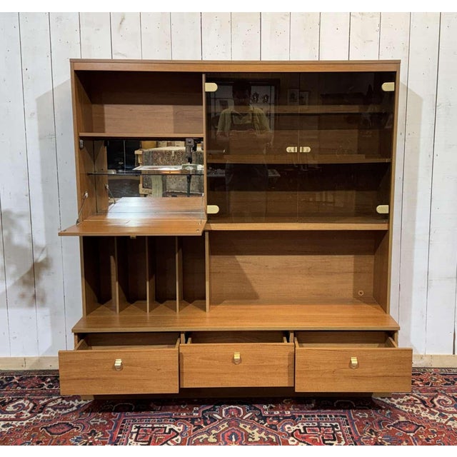 Teak Veneer Bar Buffet, 1980s For Sale - Image 3 of 14