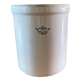 1950s 5-Gallon Pottery Crock For Sale