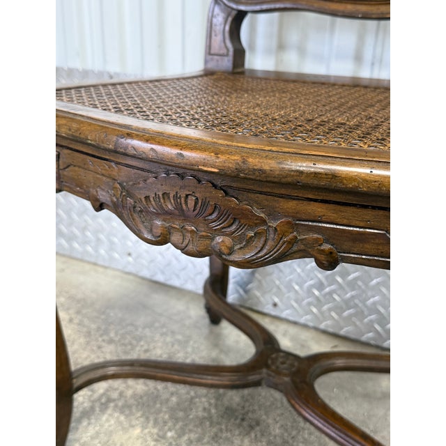 Wood Early 20th Century Fruitwood Cane French Dining Chairs - Set of 4 For Sale - Image 7 of 12