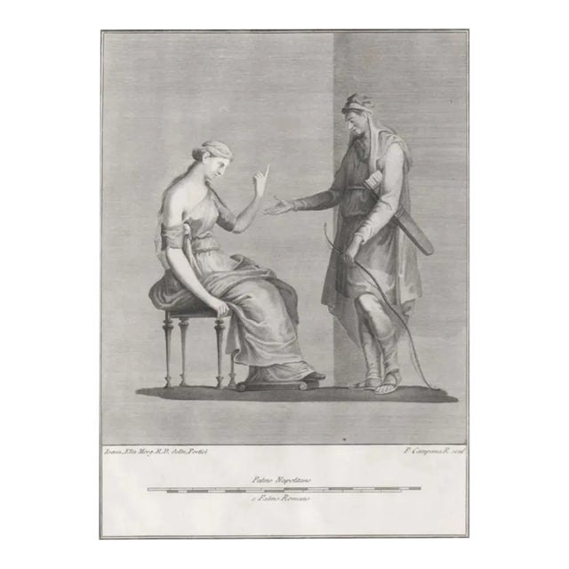 1762 Antique Classical Figures Engraving For Sale