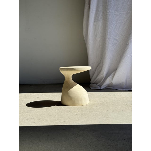 White Vintage Wood Side Table, 1980s For Sale - Image 8 of 8