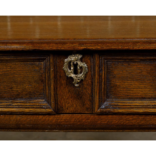English 19th Century Oak Side Table with Carved Bobbin Legs and Single Drawer For Sale - Image 11 of 12