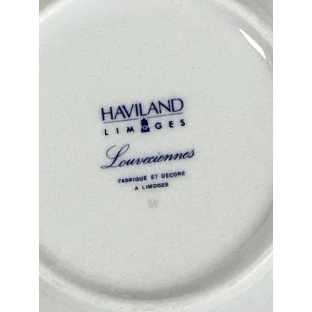 Ceramic Haviland Limoges "Louveciennes" Flat Cups/Saucers-Set of 5-France-Pristine Mint! For Sale - Image 7 of 7