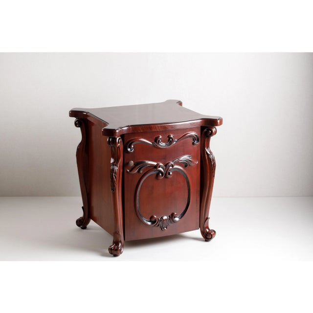 Rococo Style Carved Door Nightstands - A Pair For Sale - Image 4 of 12