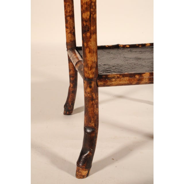 Black Aesthetic Movement Bamboo and Lacquer Side Table For Sale - Image 8 of 10