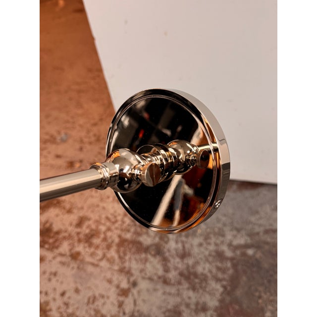 Metal Restoration Hardware 20th C. Library Single Sconce For Sale - Image 7 of 11