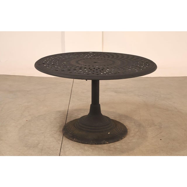 Outdoor Lifestyle Cast Aluminum Patio Dining Set For Sale - Image 15 of 18