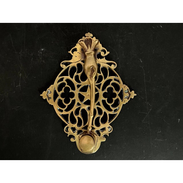 Metal Victorian Brass Hand & Gavel Door Knocker, 1940s For Sale - Image 7 of 18