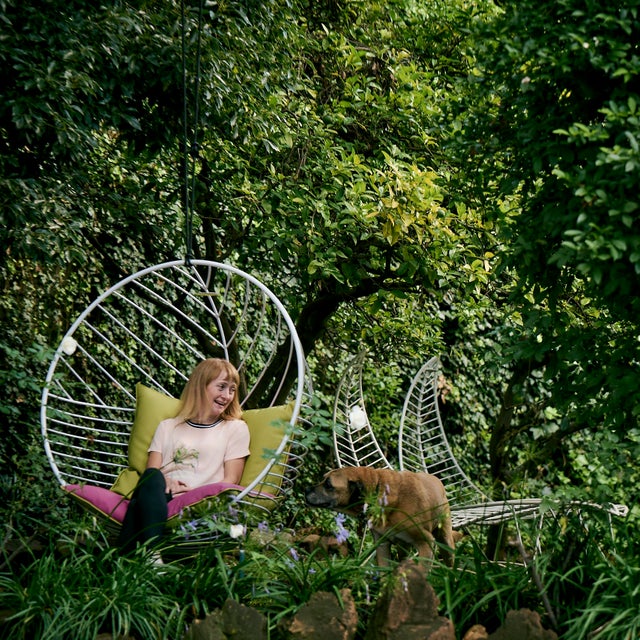 Modern Bubble Chair in White Chairish