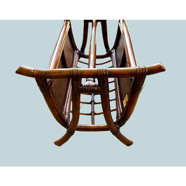 Vintage Bamboo Magazine Rack For Sale In New York - Image 6 of 10