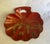 Exquisite example of late 19th Century Chinese artistry. Large papier-marche scallop shell catchall in traditional red...