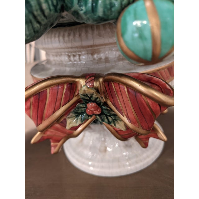 Fitz & Floyd Classic Ceramic Cherub Holiday Christmas Xmas Tree Ornaments Non Lighted For Sale - Image 13 of 18
