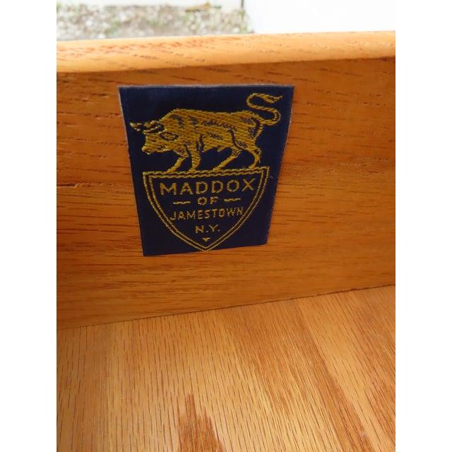 Maddox 1940s Solid Cherry Large Secretary Desk 6393 For Sale - Image 10 of 18