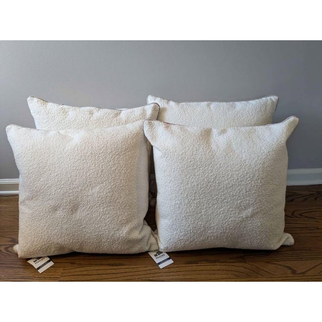 Boucle Throw Pillows- A Pair For Sale - Image 10 of 11