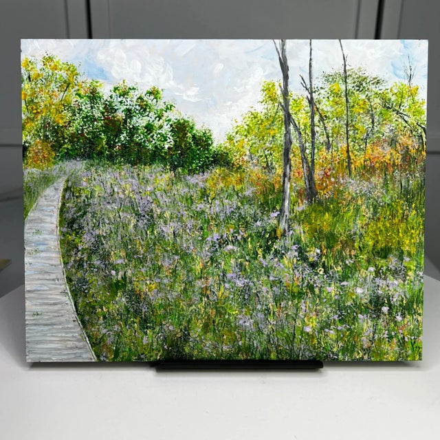 "Walking With Nature" Contemporary Original Landscape Painting by Deb Bossert For Sale - Image 4 of 6