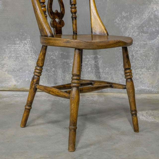 Victorian Elm and Beech Kitchen Chairs, Set of 4 For Sale - Image 9 of 11